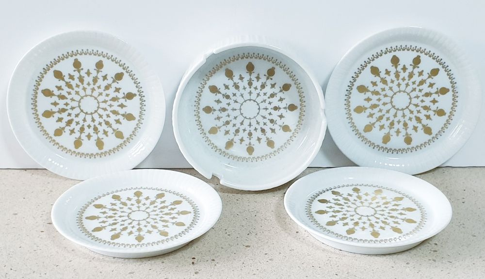 Conjunto de cinzeiro e 4 bases para copos- porcelana Rosenthal vintage