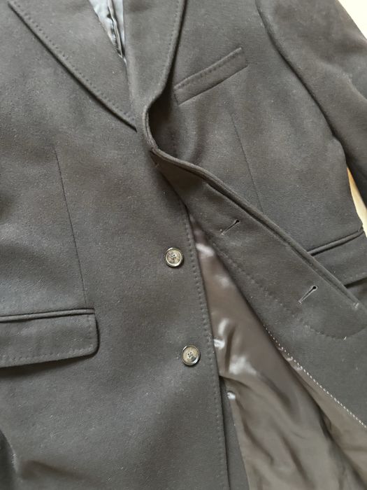 Męski czarny płaszcz Bytom 75% wełna / wełniany Rozmiar 50