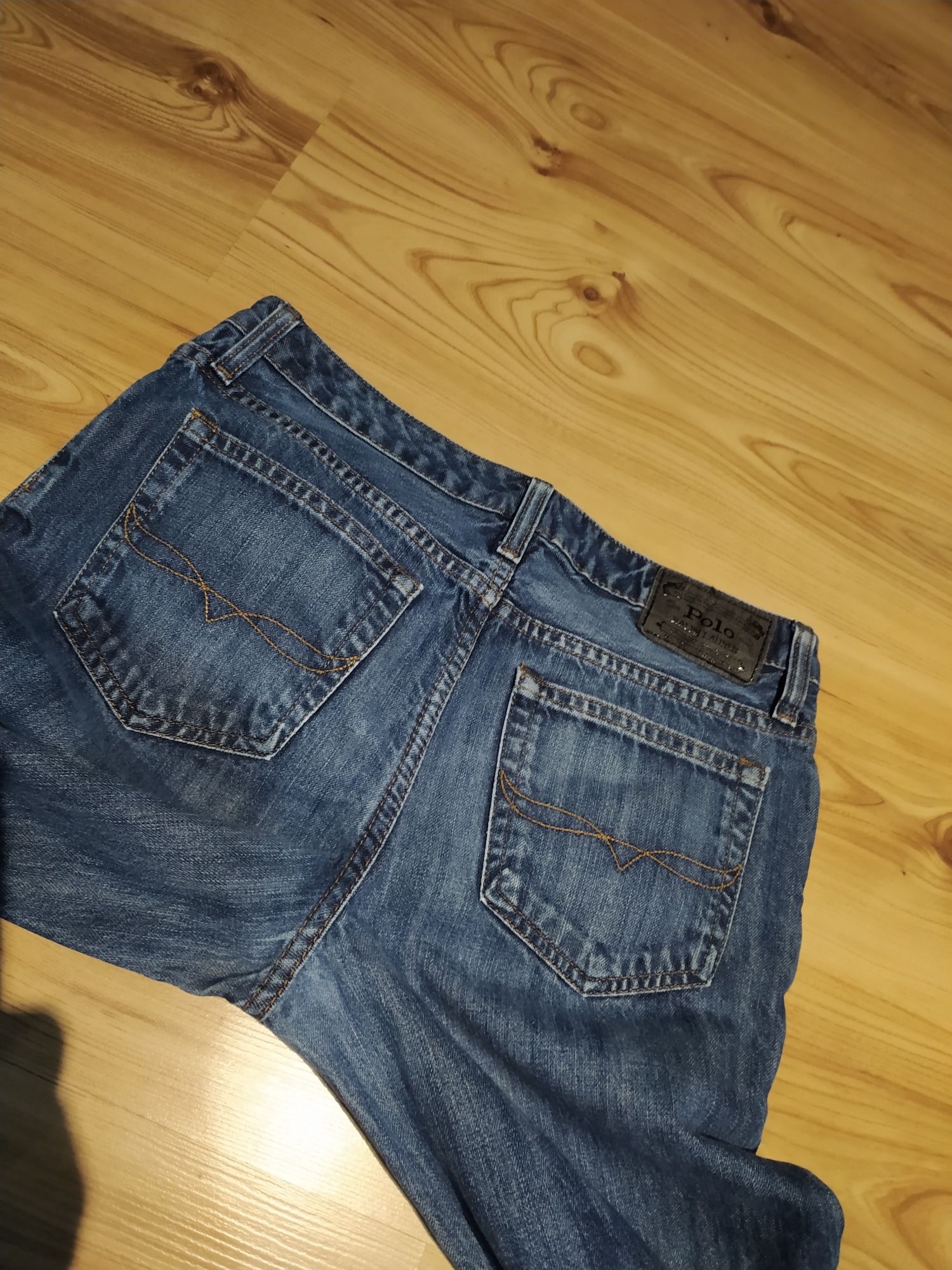 Niebieskie Damskie Spodnie Jeansowe Dżinsowe Polo Ralph Lauren