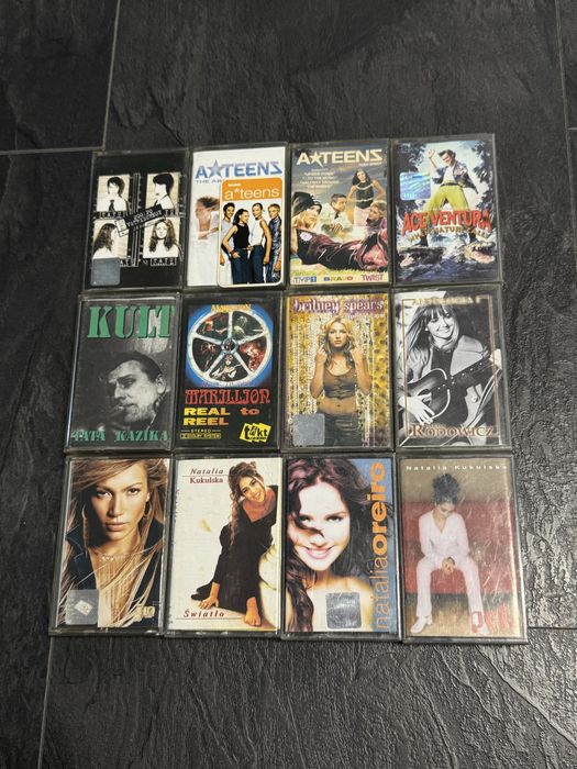 kasety magnetofonowe Kult, Tatu, A Teens, Rodowicz, Britney Spears,