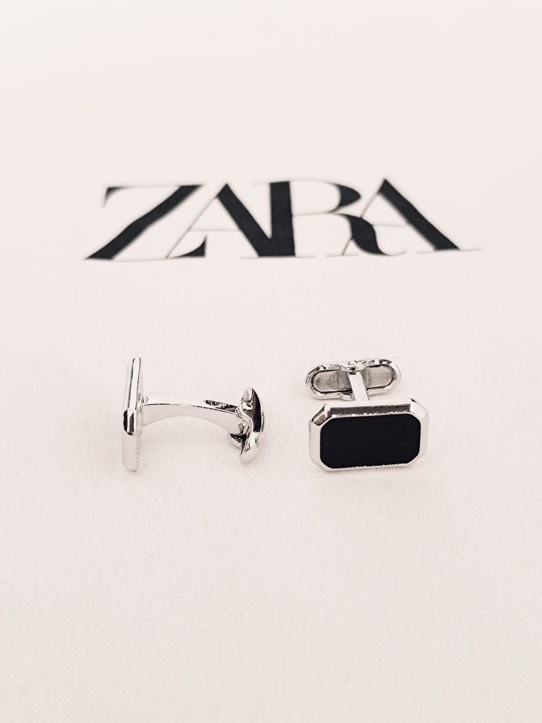 Spinki do mankietów koszuli męskie prostokątne Zara Accessories