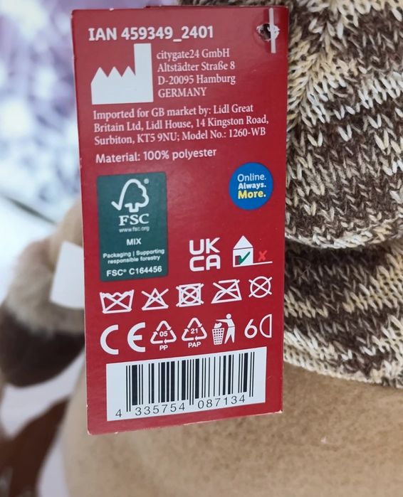 Skrzat świąteczny Livarno Home – regulowane nogi, 71,5 cm