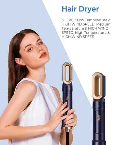 Air Styler 6 w 1 – Stylizator do włosów, suszarka, lokówka (Czarna)