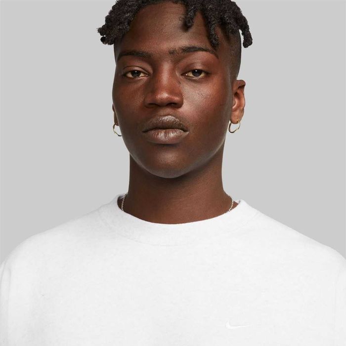 Світшот оверсайз Nike Solo Swoosh Crew Birch Heather/ White