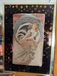 quadro espelhado Vintage, Art nouveau,Alphonse Mucha