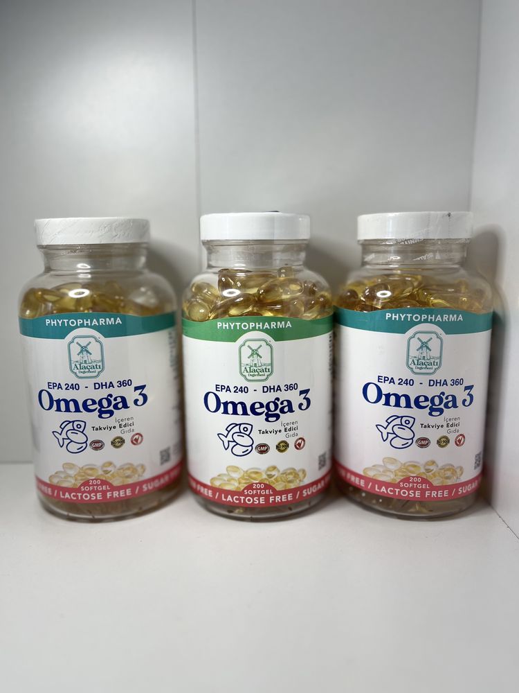 Omega- 3 . Турецький виробник “Phytopharma “, 200 капсул  “