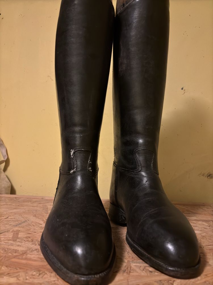 Buty oficerki jeździeckie powojenne z prawidłami rozmiar 38