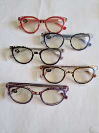 Zestaw 5 sztuk okularów damskich do czytania 3+