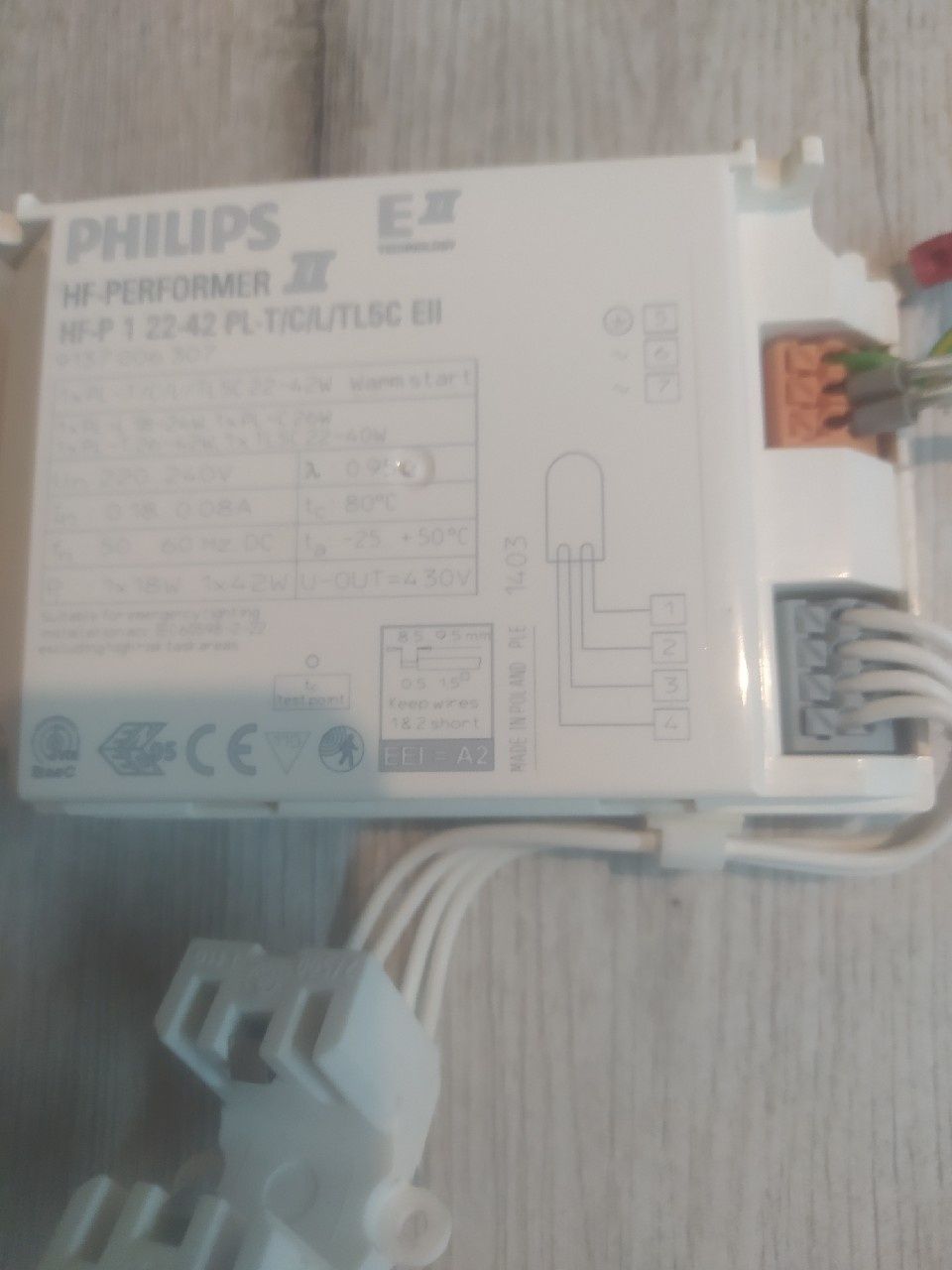 Statecznik Philips HF-P 1 22-42 Dławik Hfp Komplet