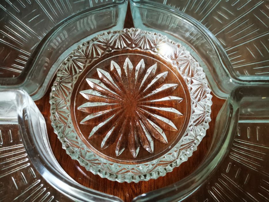 szklane talerze na przekąski tapas lata 80 5szt prl