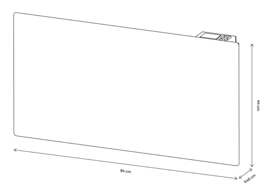 NOWE! Grzejnik elektryczny dekoracyjny grafit lub biały 69/44 cm 1,5kW