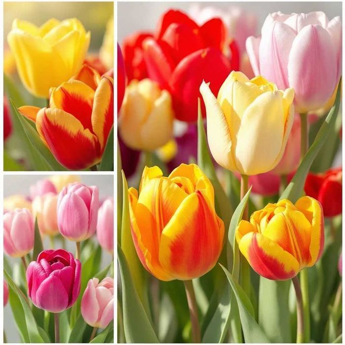 TULIPANY XL Mix Cebulki TULIPANÓW Tulipan DUŻE Kwiaty Zestaw 50 szt