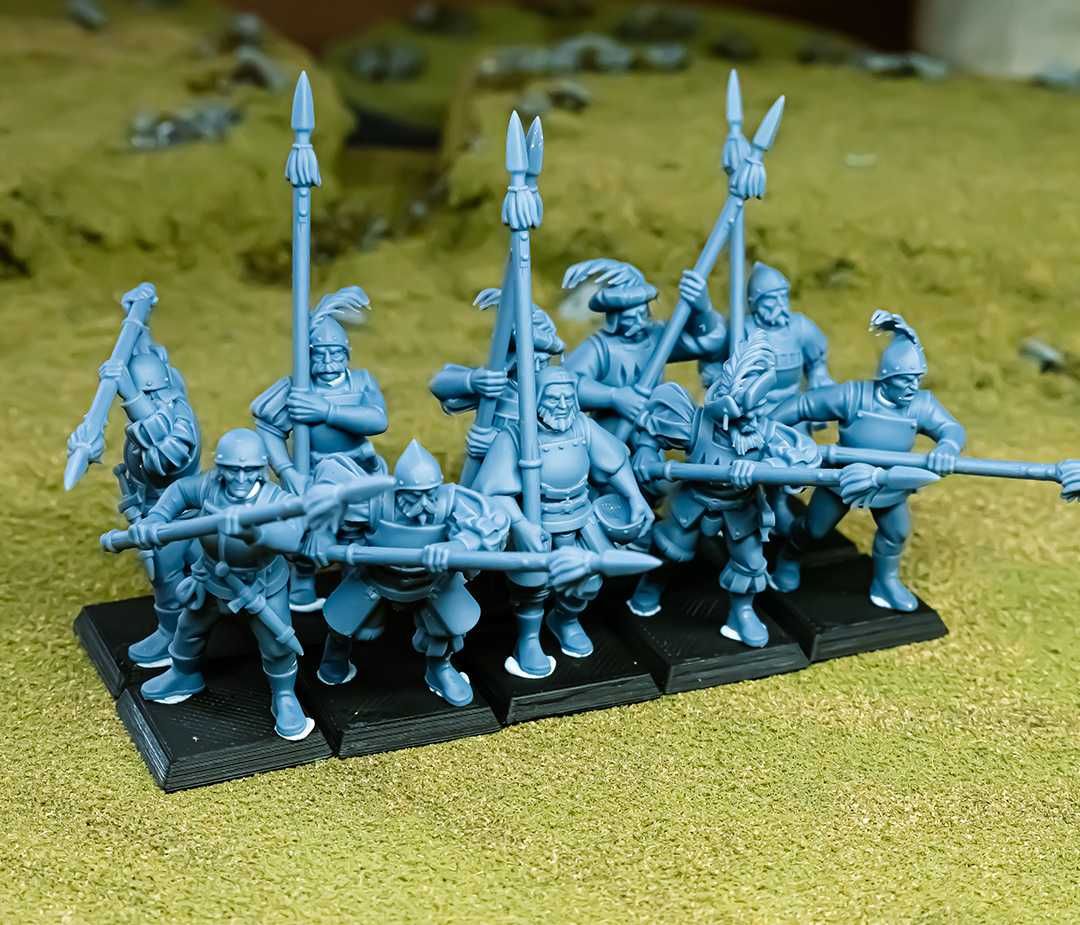 Sunland Troops with Halberds and Spears - ToW AoS WFB - Highlands x10