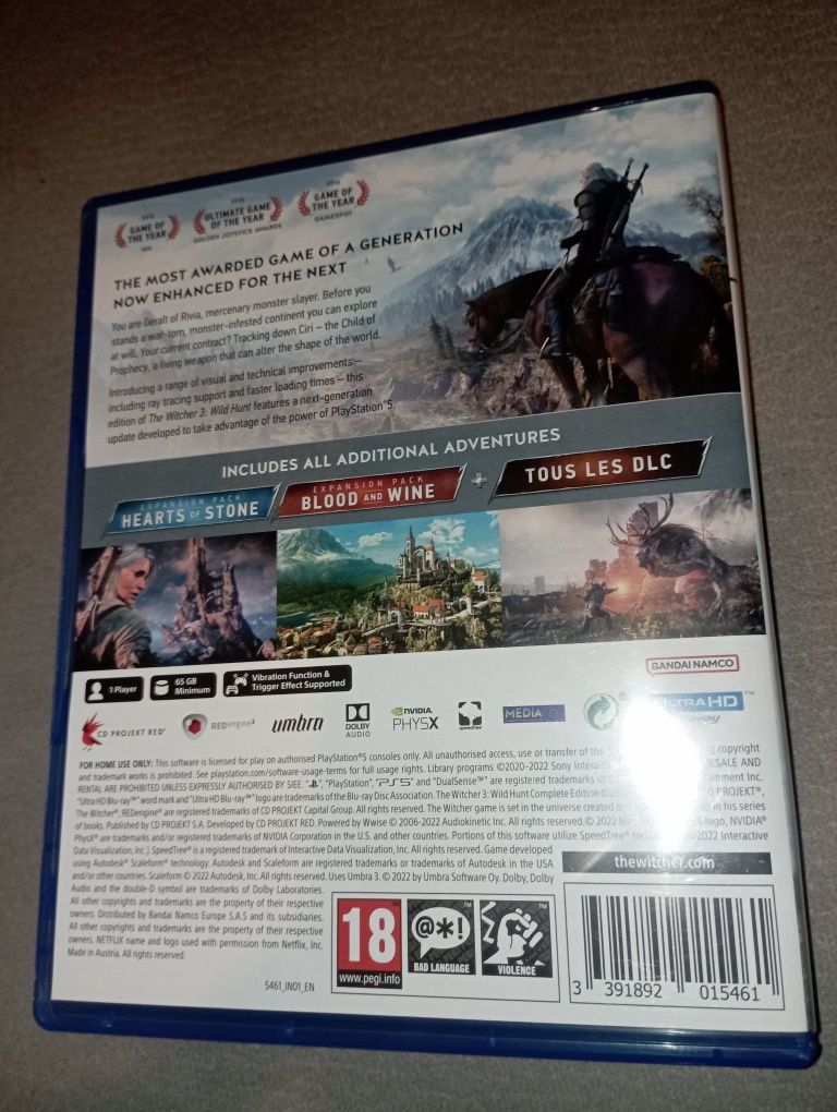 Wiedźmin III - Complete Edition. PS5 PL/ANG 6/6 bez rys płyta!