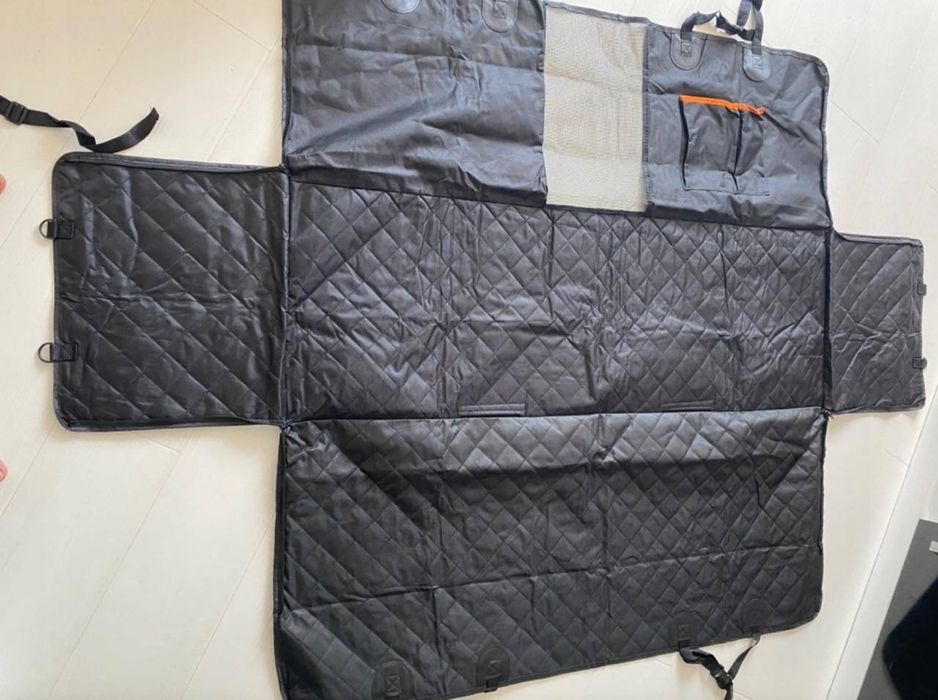 Wodoodporna Mata Pokrowiec Samochodowy dla Psa z Bokami i Siatką