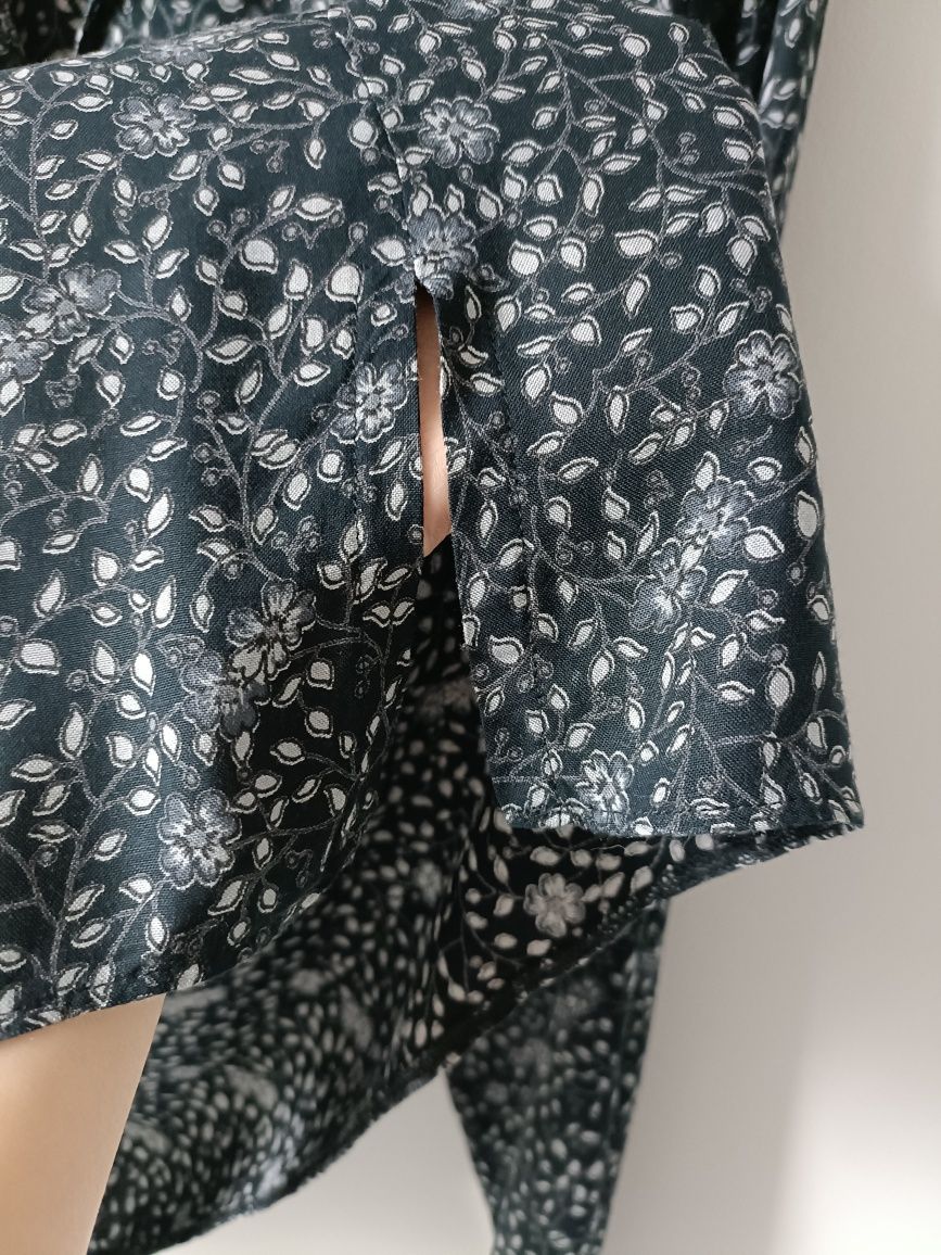 Koszula damska plus size flowers wiskoza w kwiaty 46 XXXL