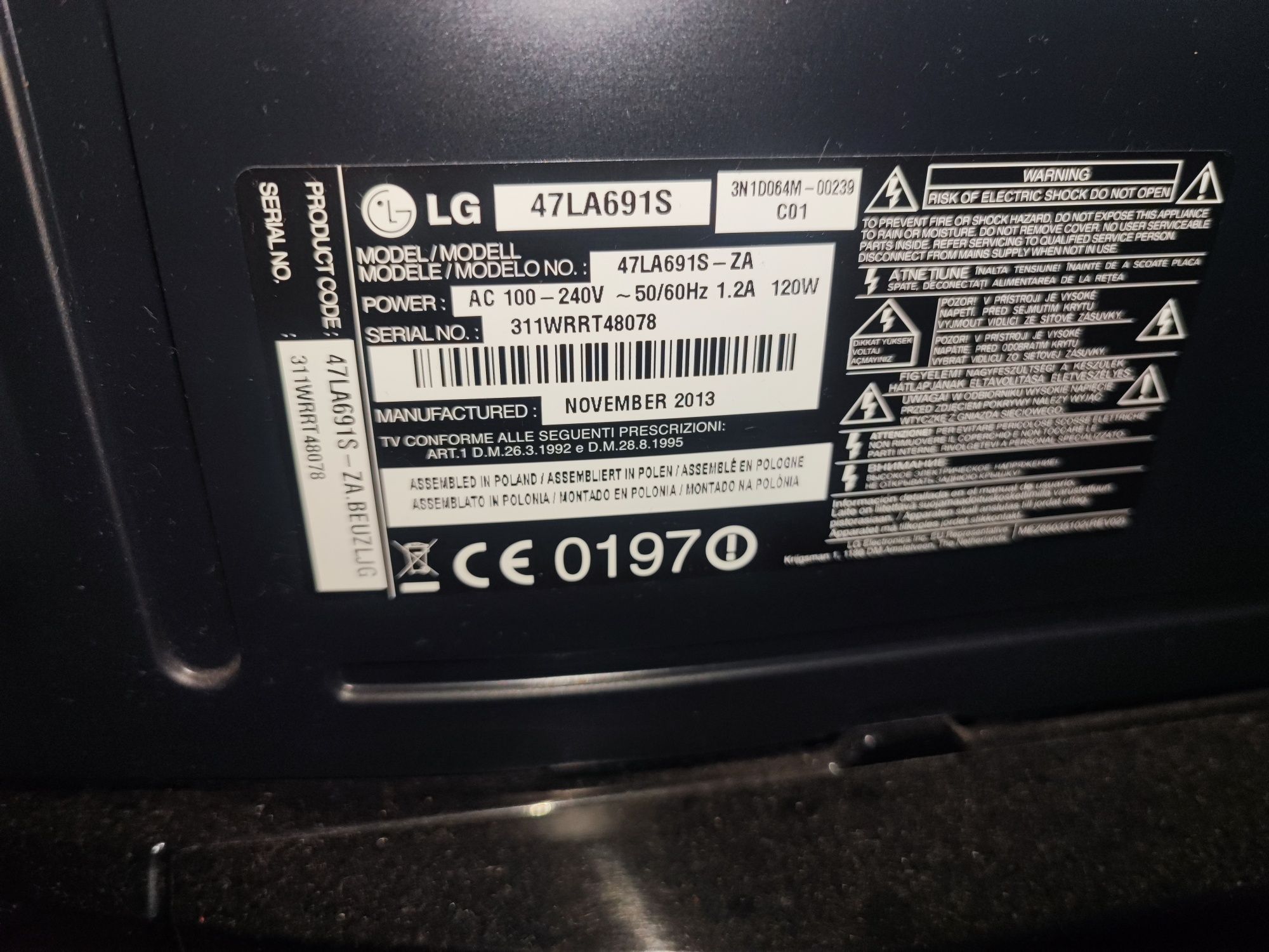 Televisão LG 47"