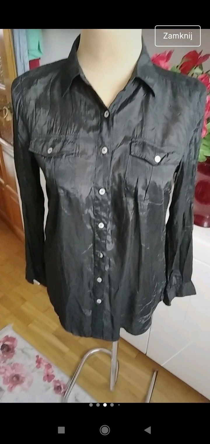 Bluzka koszolowa czarna Flash Classic M/L są wym