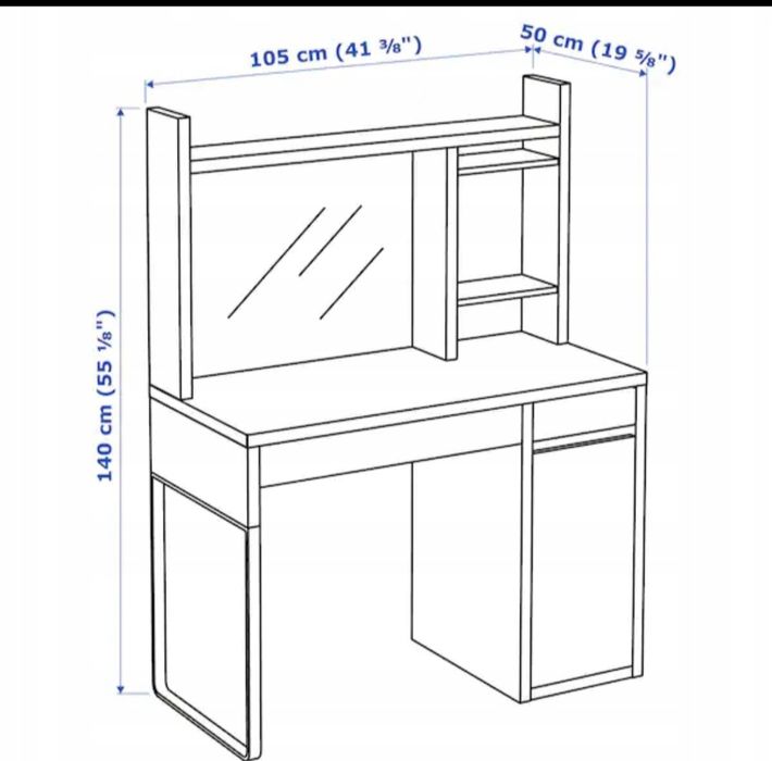Biurko Ikea z nadstawka
