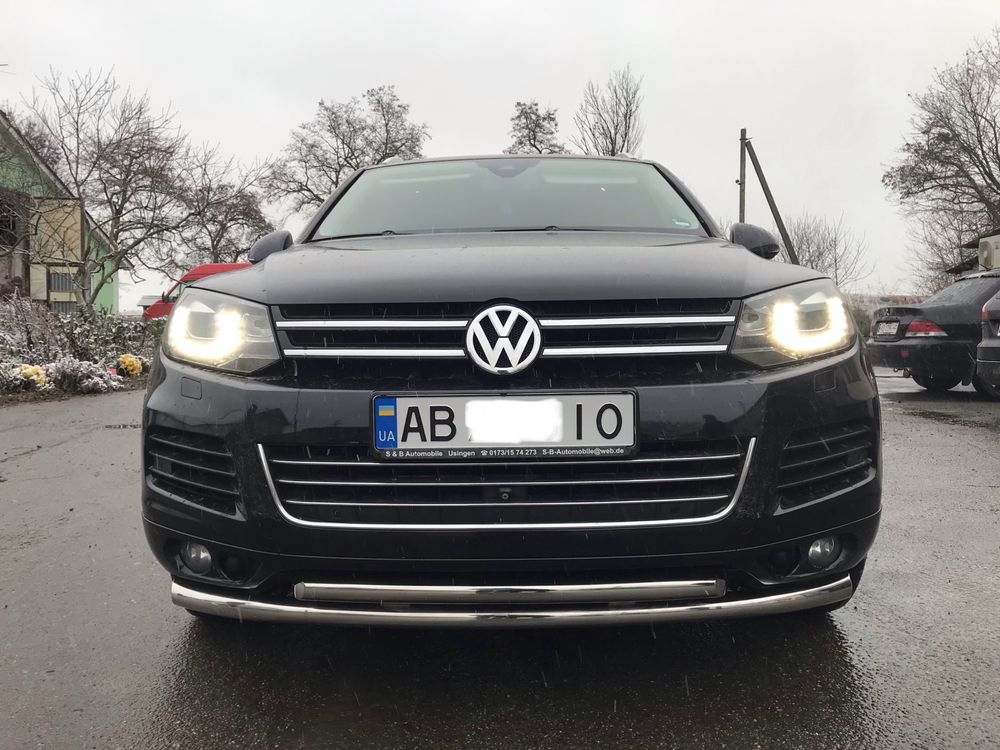 Кенгурятник для Volkswagen Touareg Защита бампера Автообвес Дуги Хром
