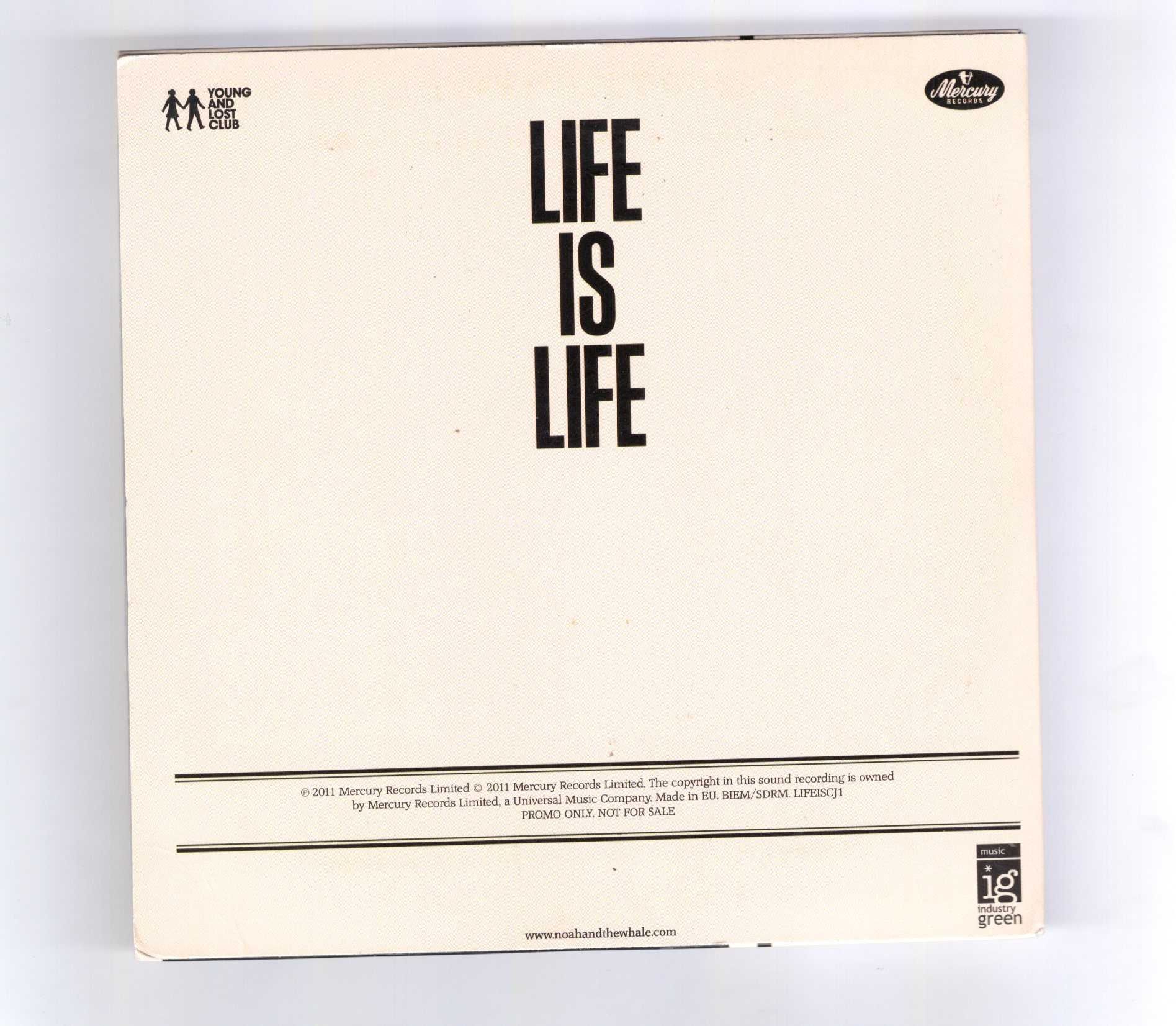 Noah And The Whale - Life Is Life (CD) Singiel promocyjny