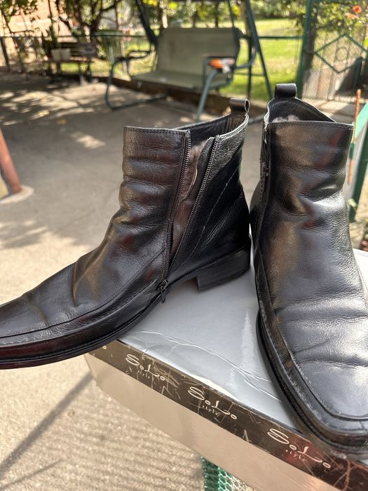 Чоловічі шкіряні ботинки зимові