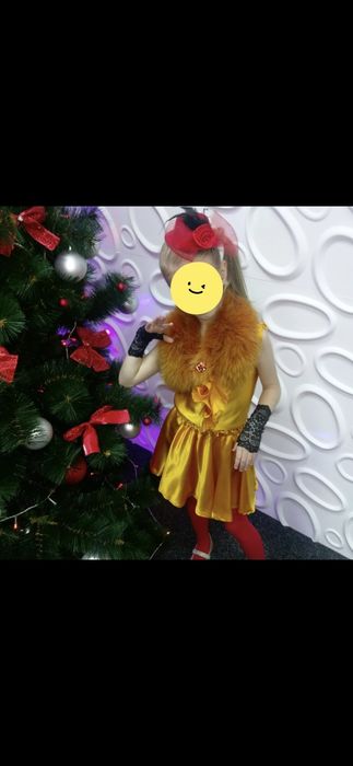 Костюм натуральне хутро дизайнерський карнавальний лисички білочка