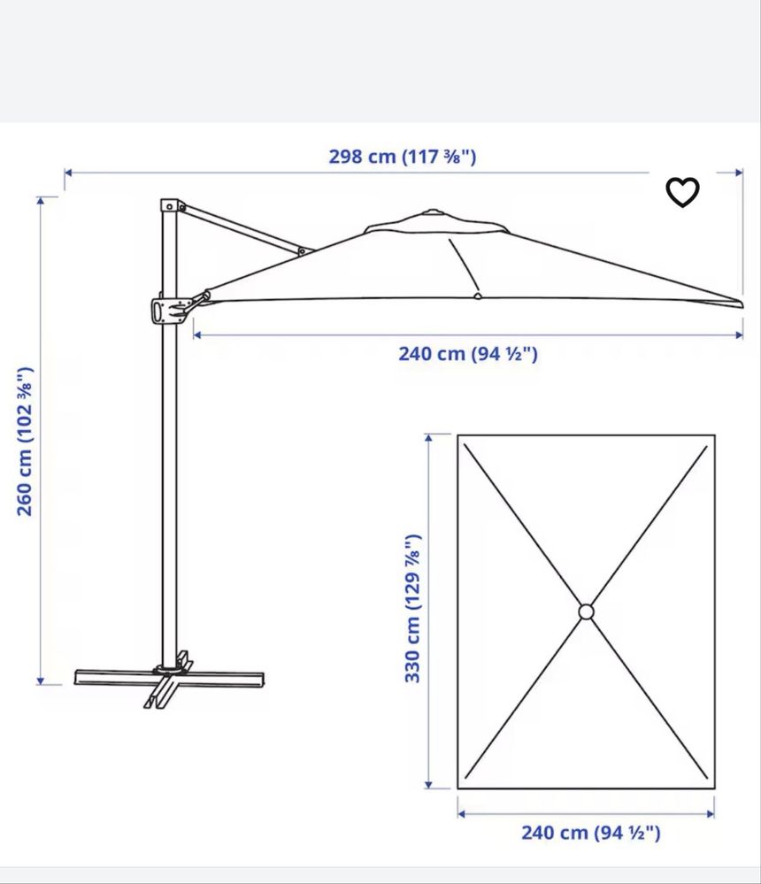 Parasol ogrodowy ikea  seglaro