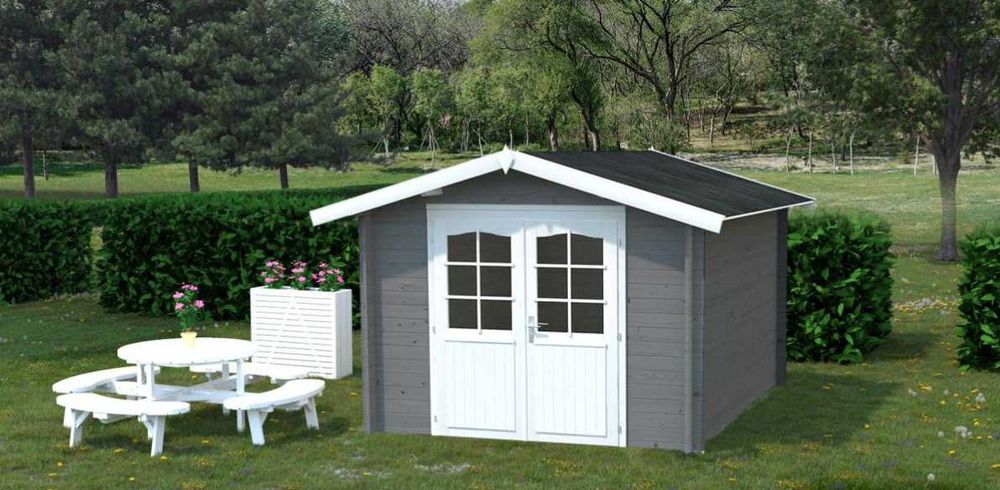 Domek Ogrodowy Narzędziowy Drewniany świerkowy 264x354cm Balik 28mm