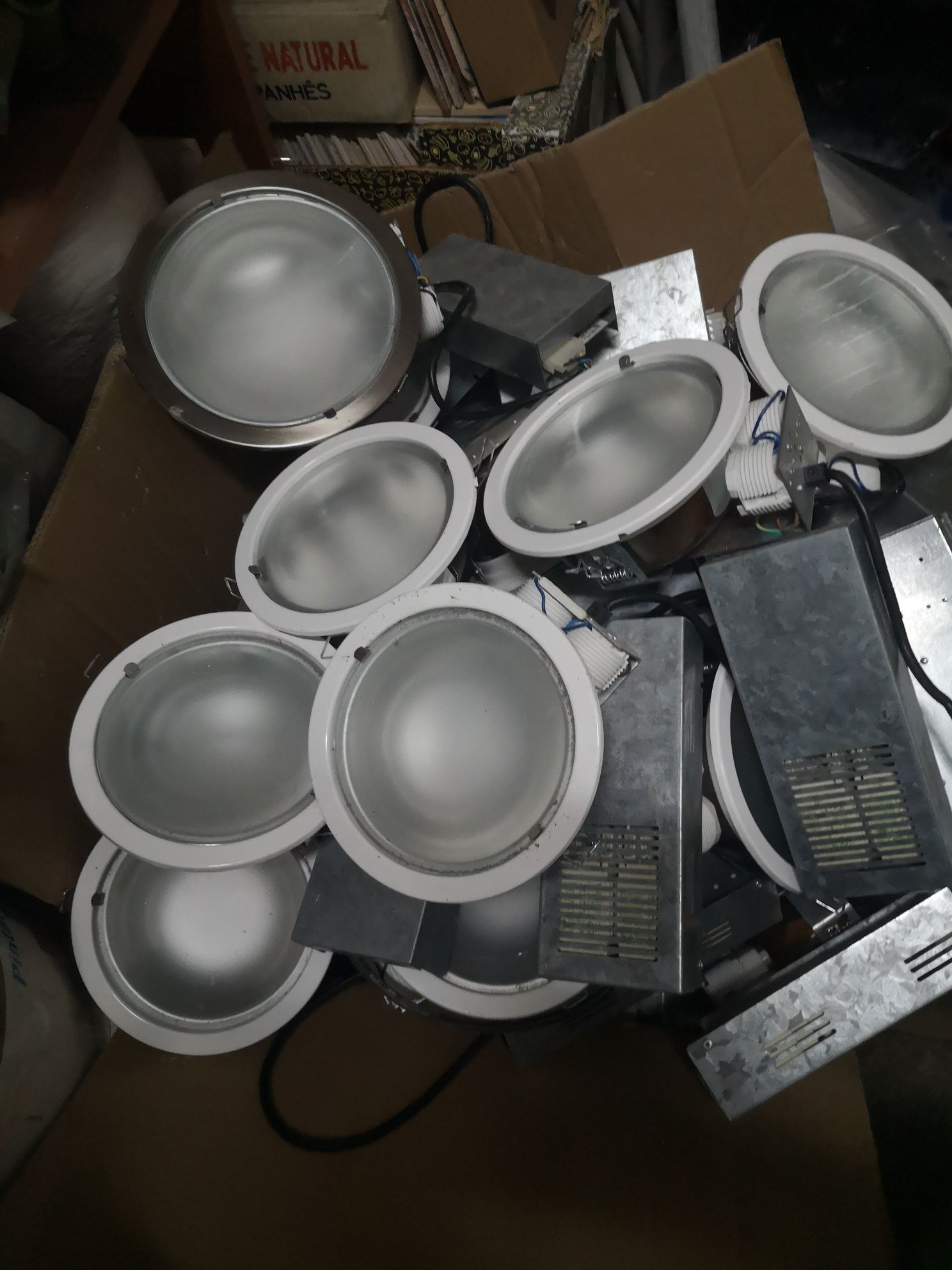 Focos p/encastrar branco e inox