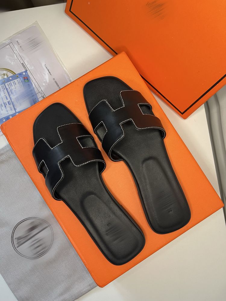 Шльопки Hermes, шльопанці, тапки