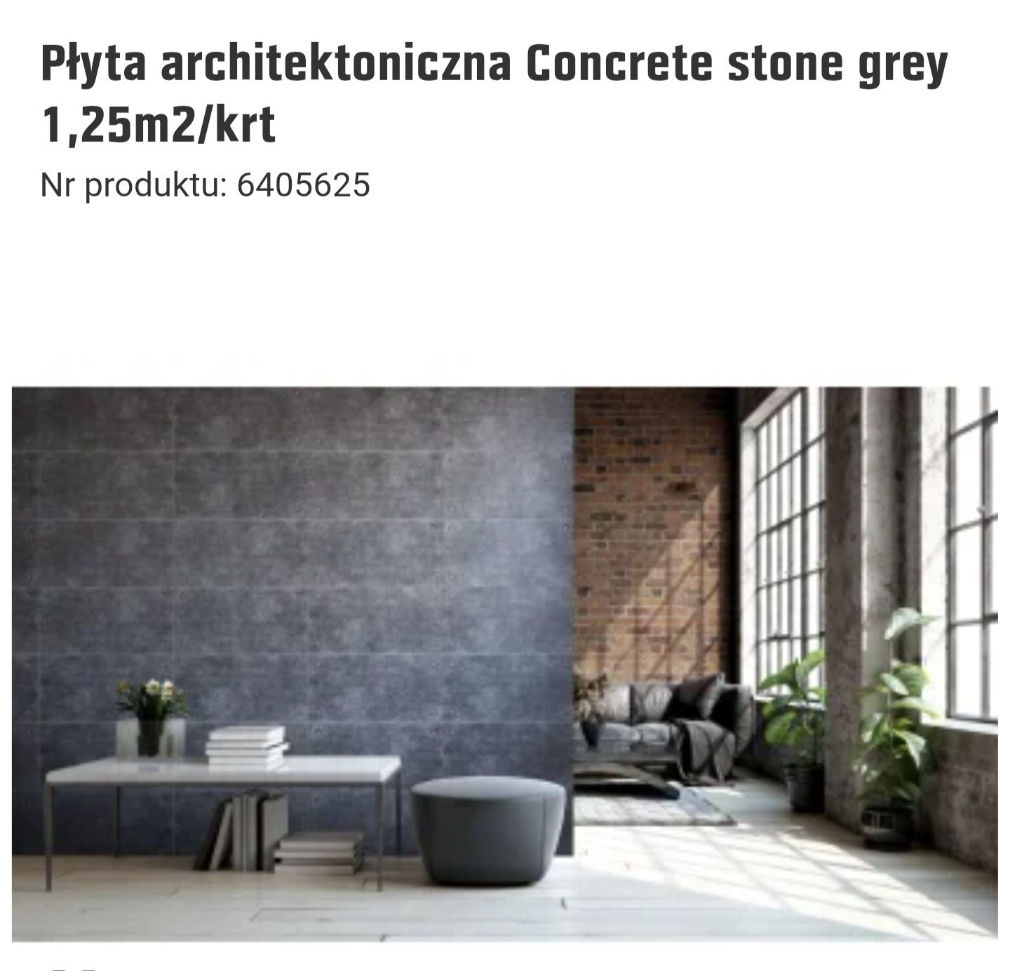 Płyta architektoniczna Concrete stone grey 39.5x79.5