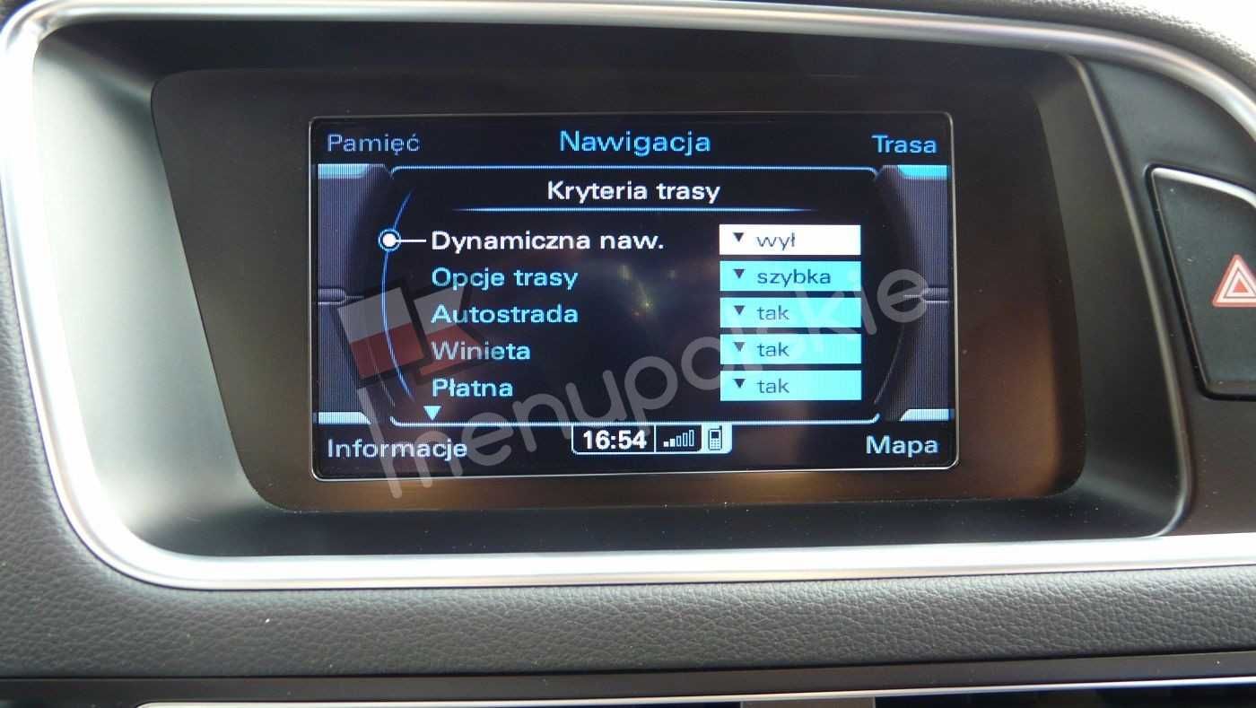 Nawigacja AUDI MMI 3G BASIC HDD mapa 2024 Polskie Menu Lektor Polski