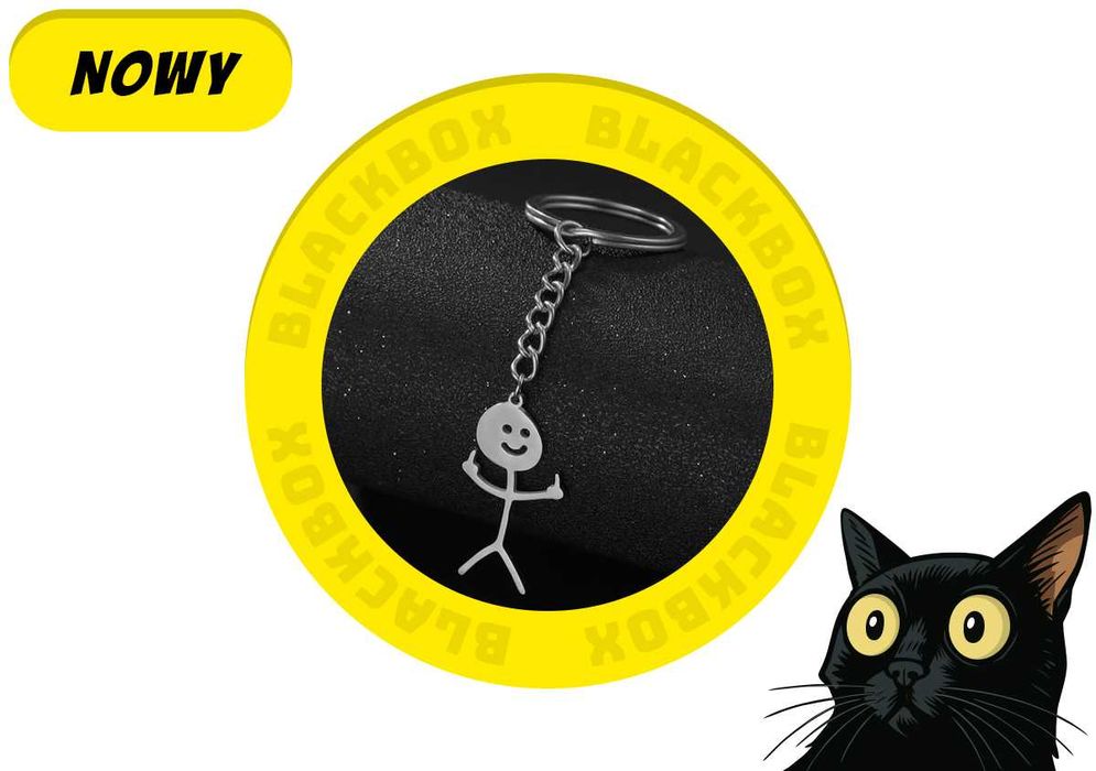 [NOWY] Brelok do kluczy - Ludzik pokazujący środkowy palec [Srebrny]