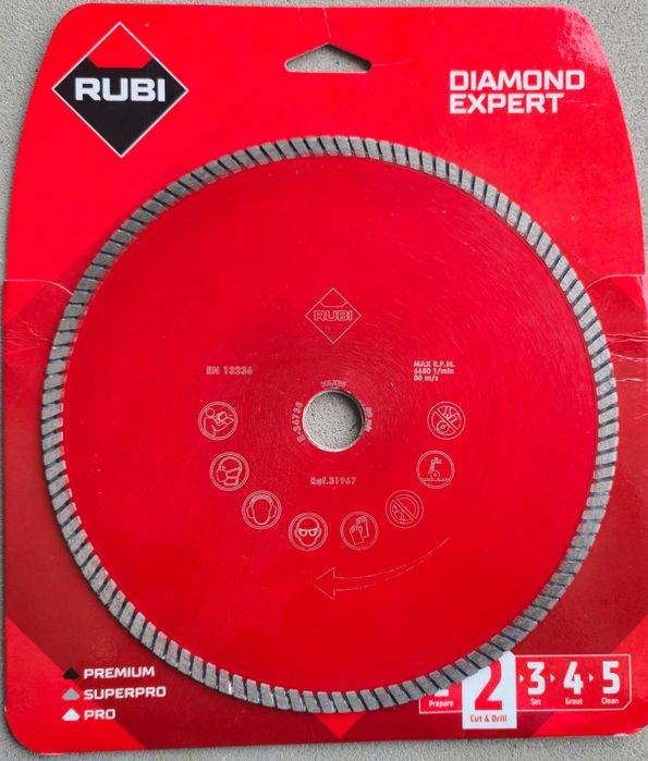 Tarcza diamentowa do ukosowania RUBI - glazura, gres, marmur, klinkier