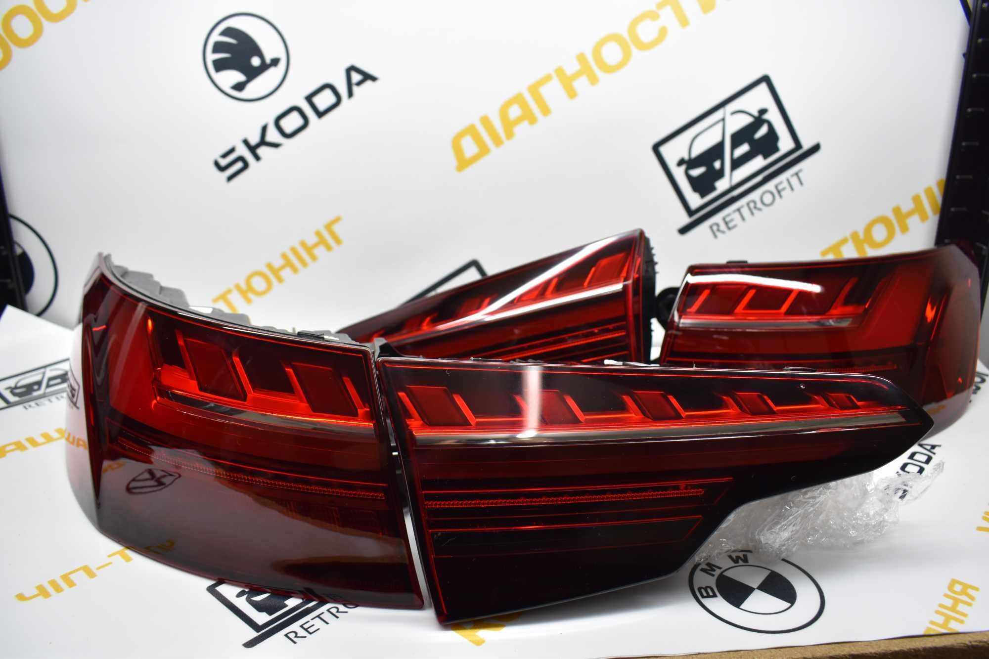 Фонари европейские Audi A4 B9 рест Европа Стопи ліхтари