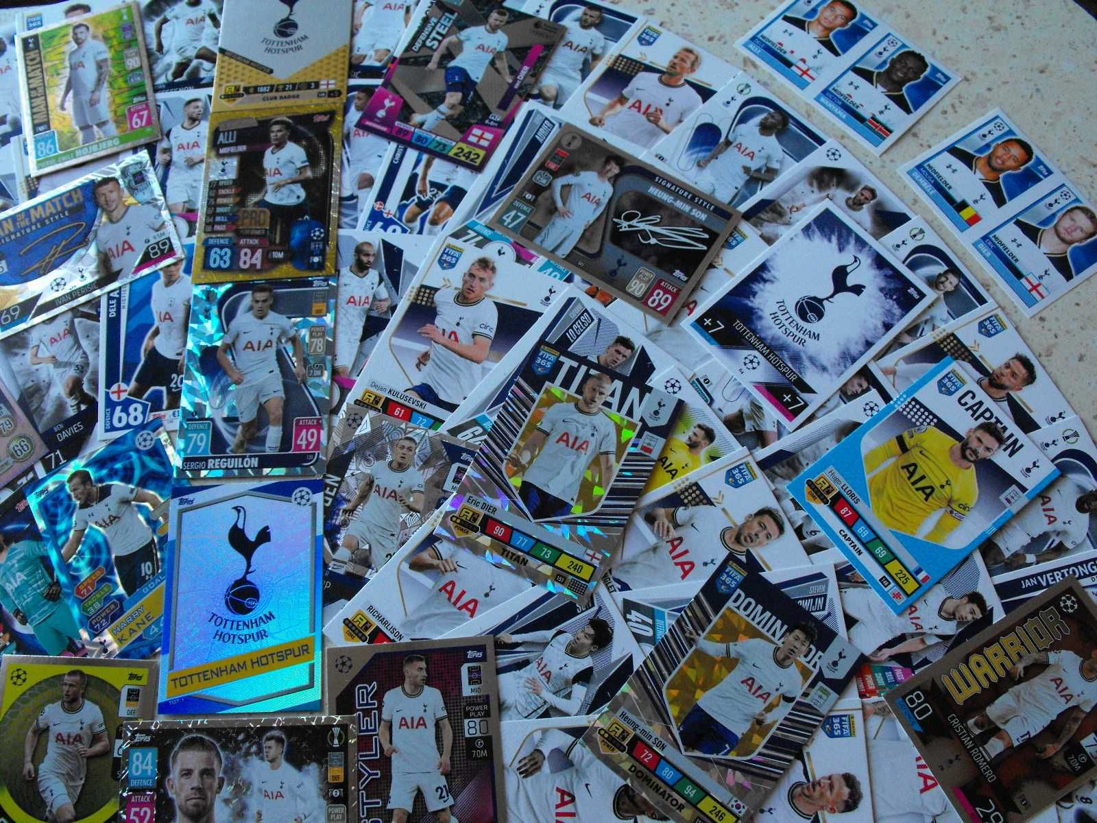 TOTTENHAM HOTSPUR, zestaw kart FIFA 365 PANINI i inne