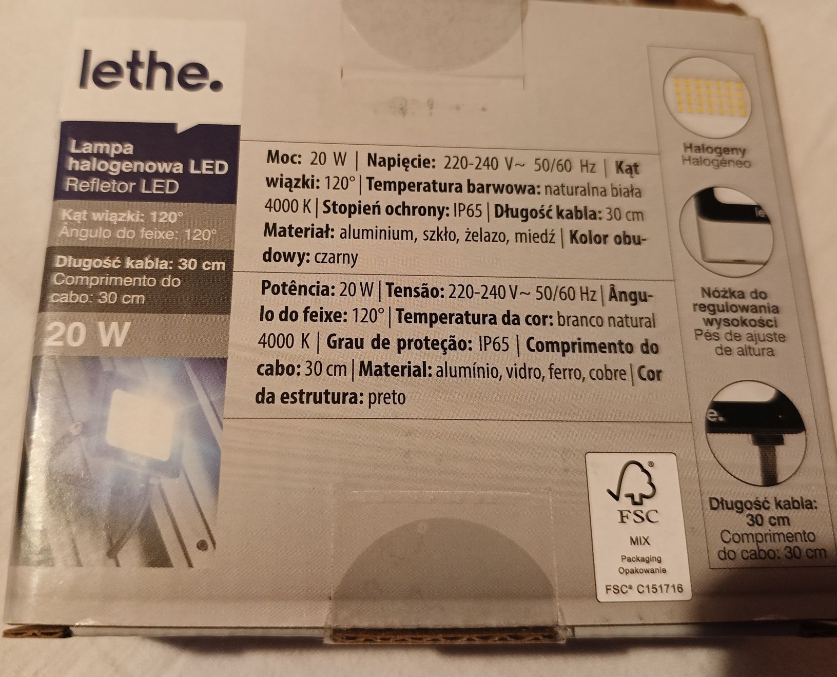 Lampa halogenowa LED