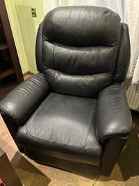 Fotel rozkładany czarny Jysk
