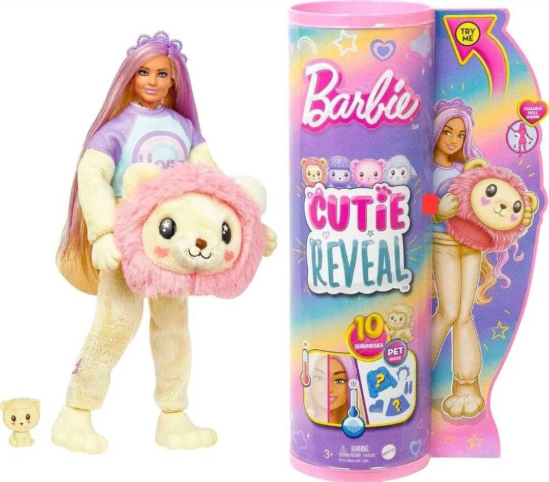Лялька barbie cutie reveal кьюті ревіл у костюмі левеня