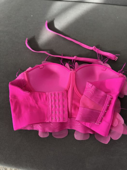 Топ рожевий квітковий