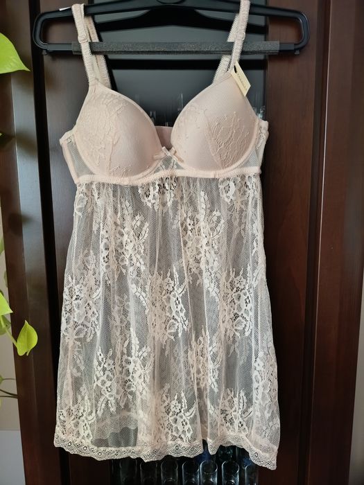 Nowa koszulka halka nocna koronkowa 40 42 L