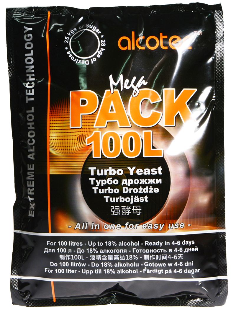 ALCOTEC MegaPack na 100L 25szt drożdże gorzelnicze