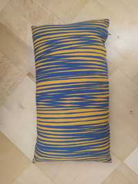 Poduszka 30cm x 50cm kolorowa zebra niebieska pomarańczowa prostokąt