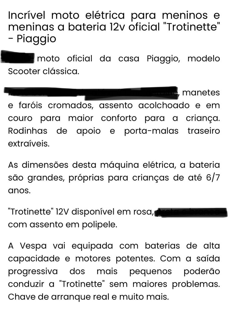 Vespa a bateria menina