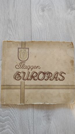 Kolekcja Flagi Europy vintage etykiety, karty tytoniowe 1930 r.