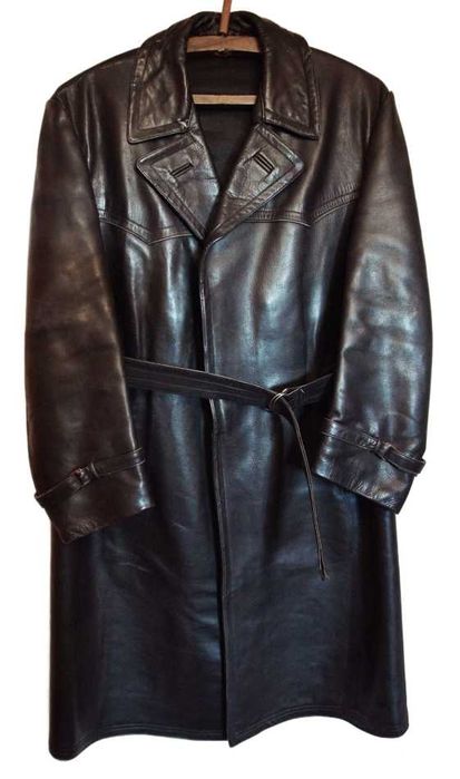 Płaszcz skórzany męski L HANS KLOSS, teraz już takich nie robią BDB