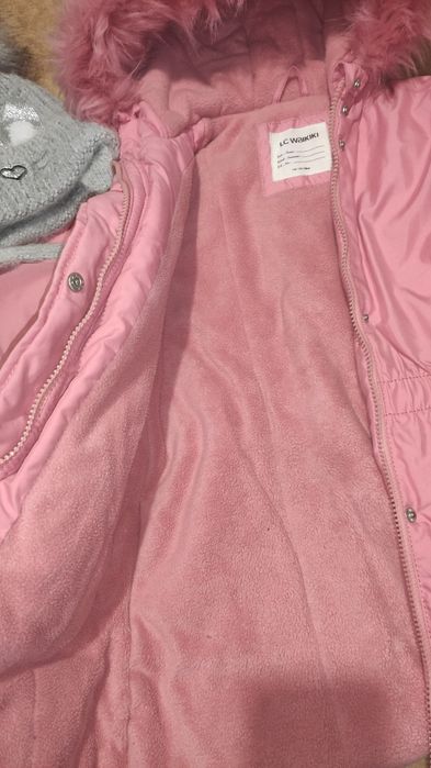 Тепла парка на дівчинку, курточка рожева