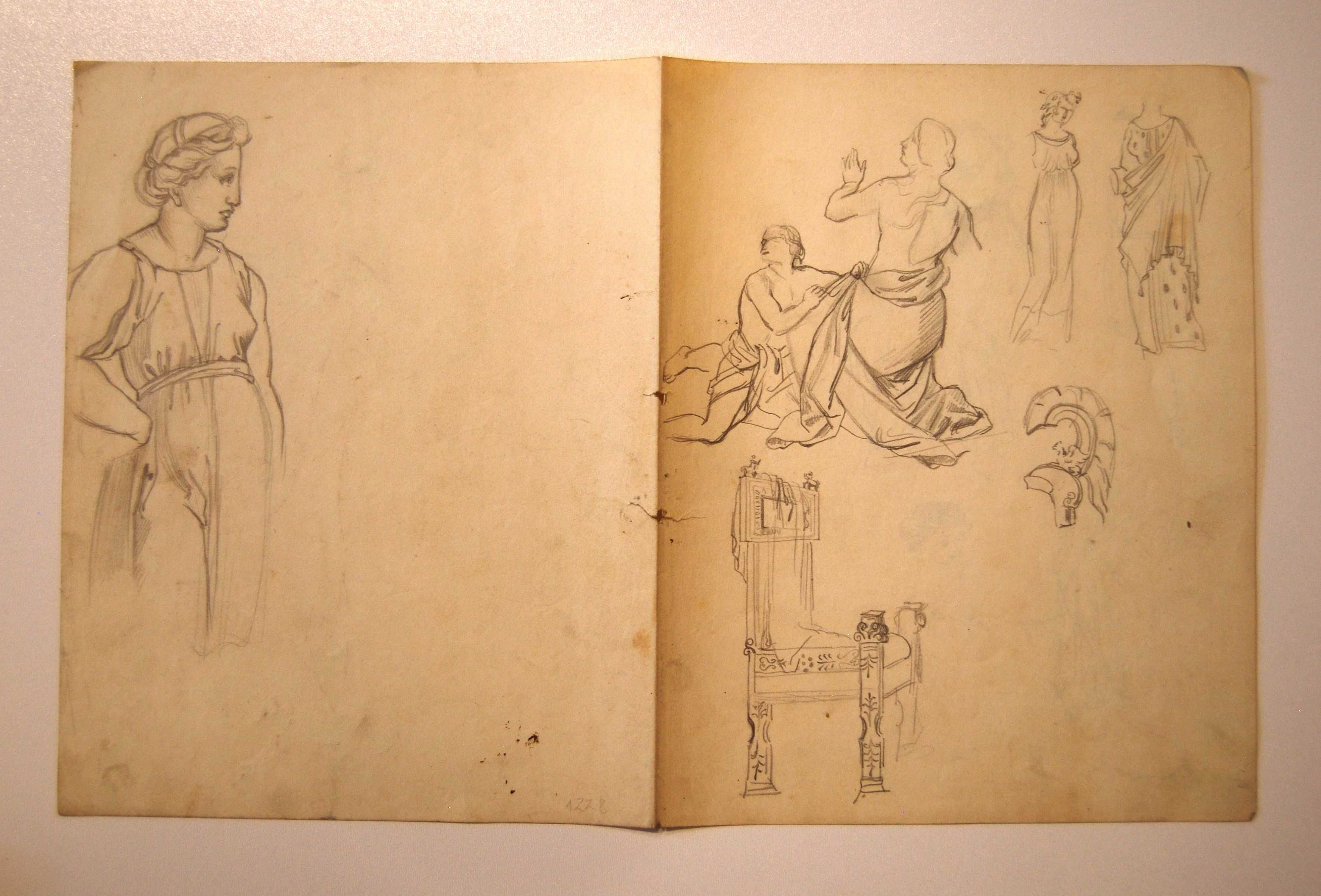 Jan STYKA (1858 - 1925) szkice wstępne ołówek/papier