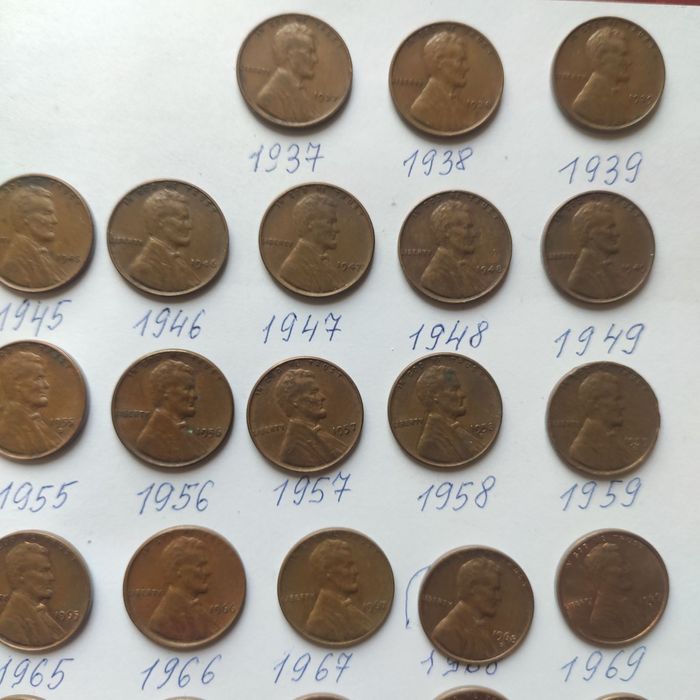One cent USA один цент США, 1937 - 2013 р.